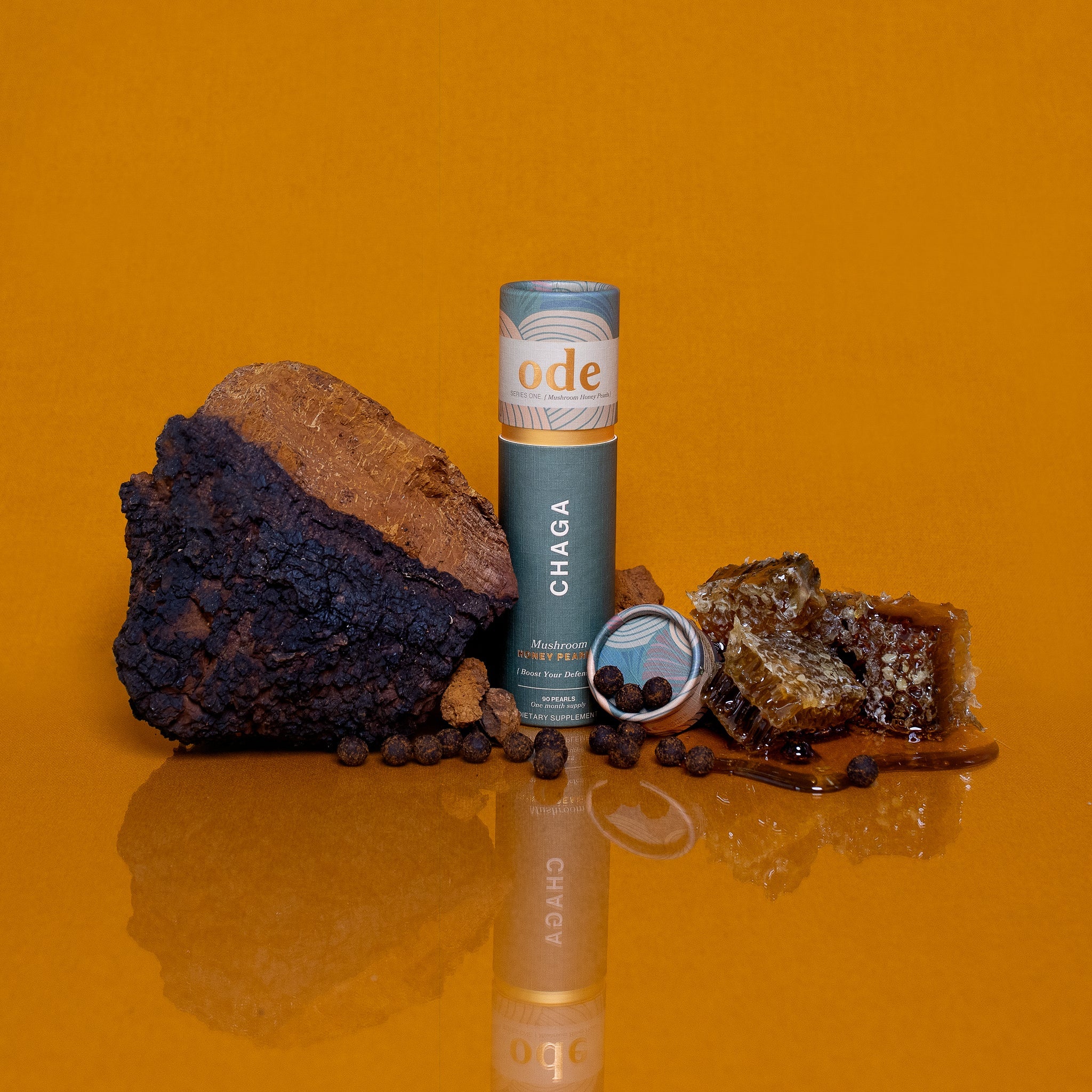 Ode- Chaga Mushroom Honey Pearls 90 Pearls