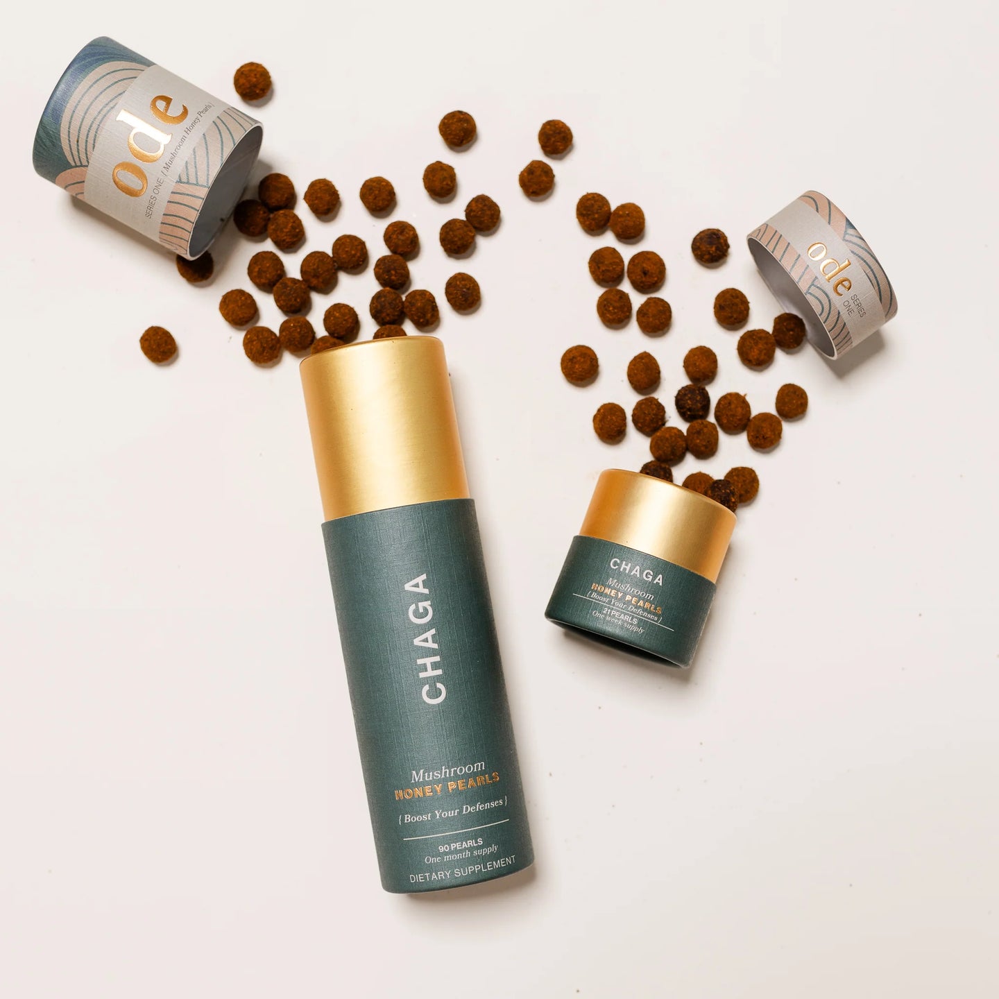 Ode- Chaga Mushroom Honey Pearls 90 Pearls