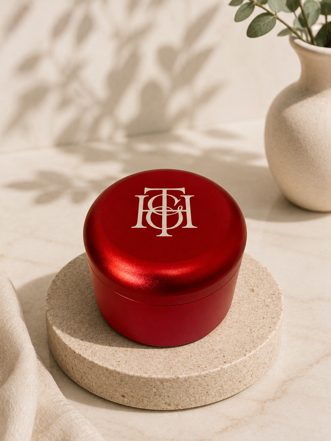 Cannapuck Storage Jar 2.0 (Ruby Red)