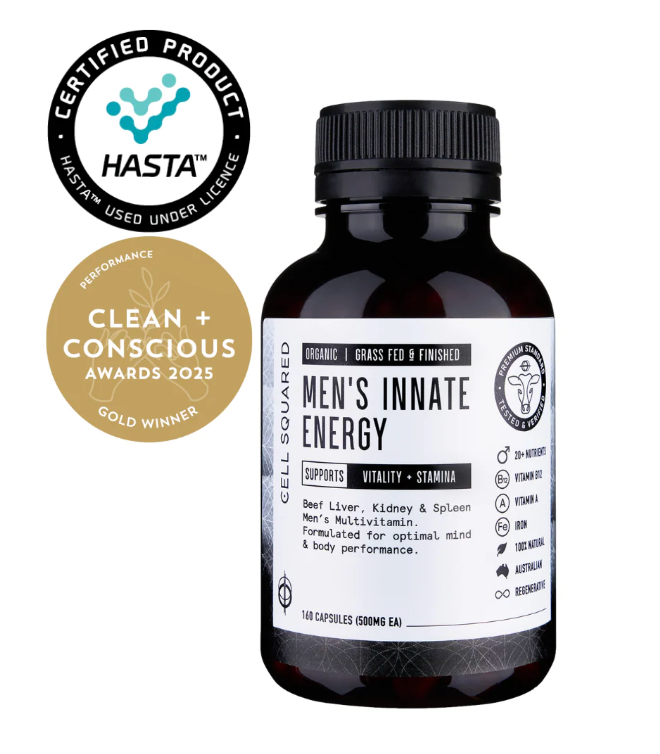 Cell Squared Men's Innate Energy - Beef Multi-organ Capsules (160 capsules)