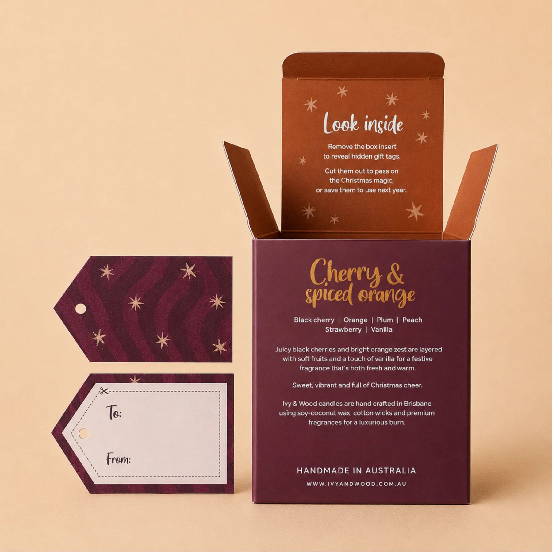 Ivy & Wood Cherry & Spiced Orange Limited Edition Christmas Candle 250g