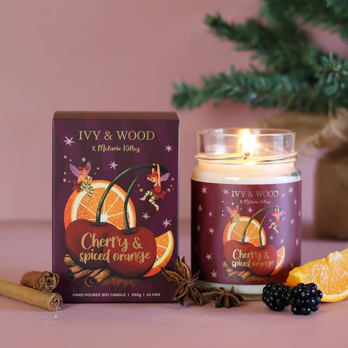 Ivy & Wood Christmas Candle Bundle 4-pack