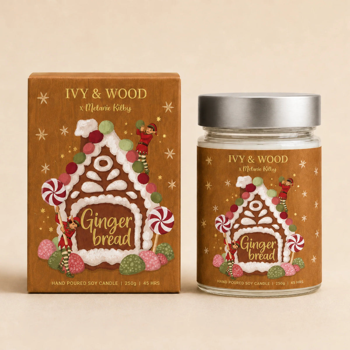 Ivy & Wood Gingerbread Christmas Limited Edition Candle 250g