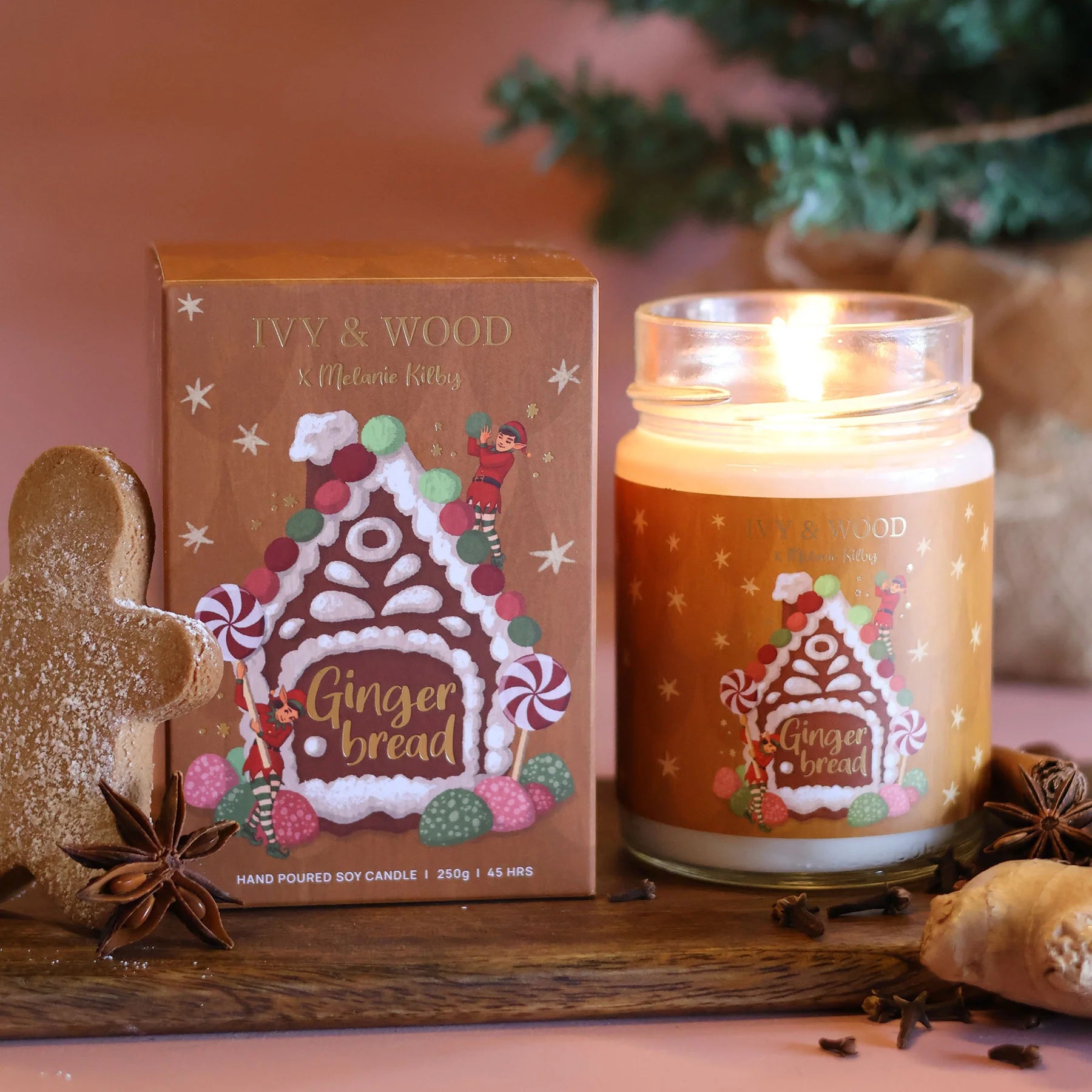 Ivy & Wood Christmas Candle Bundle 4-pack