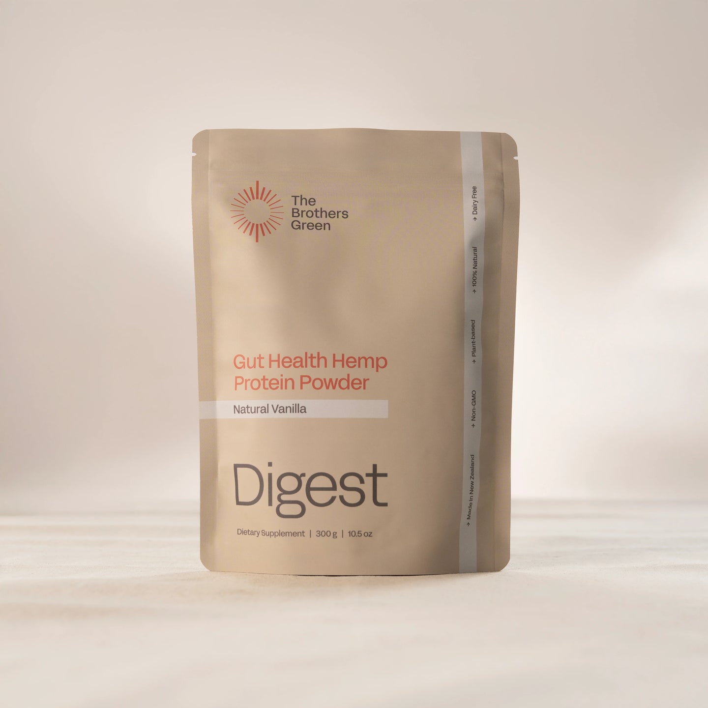 The Green Brothers Gut Health Hemp Protein Powder - Natural Vanilla 300g