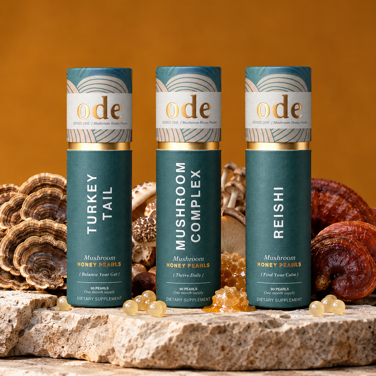 Ode Mushroom Honey Pearls Trio