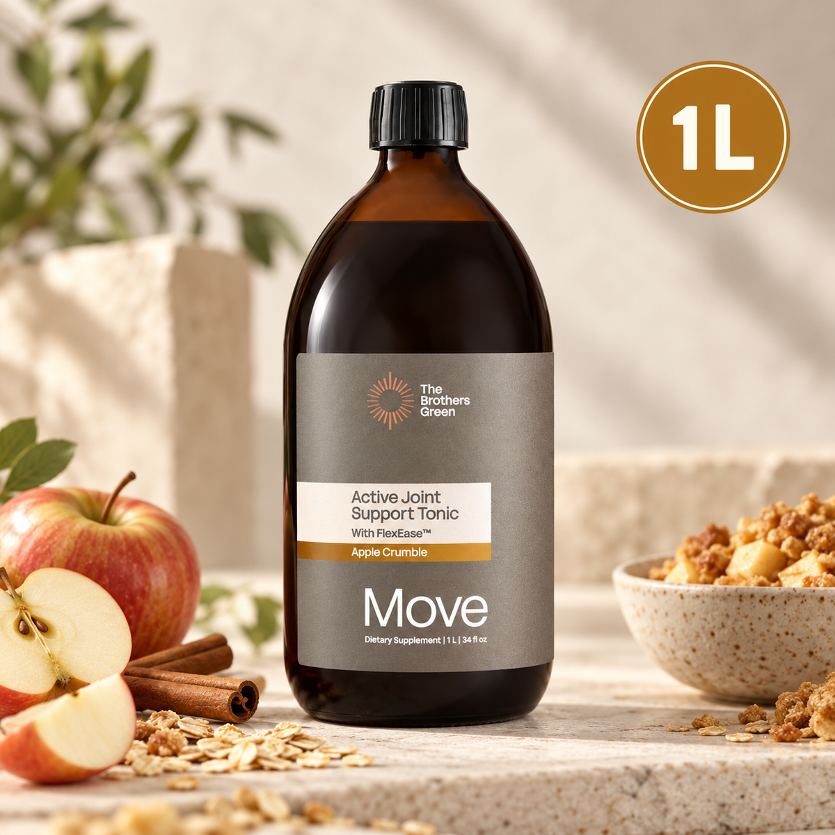 The Brothers Green Active Joint Support Tonic - Apple Crumble Flavour 1L